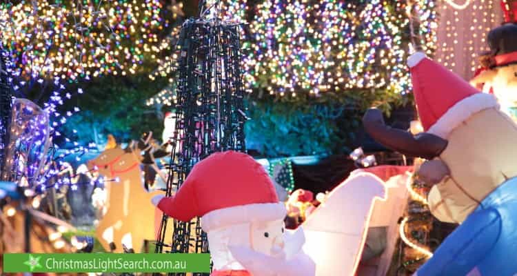 Christmas Light display at 11 Lebanon Crescent, Mulgrave