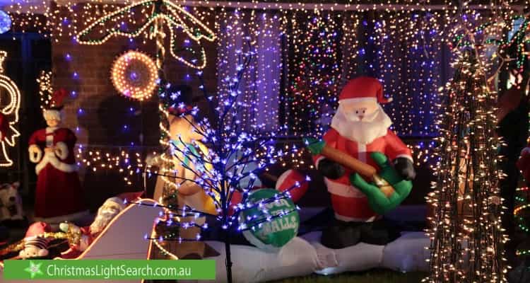 Christmas Light display at 11 Lebanon Crescent, Mulgrave