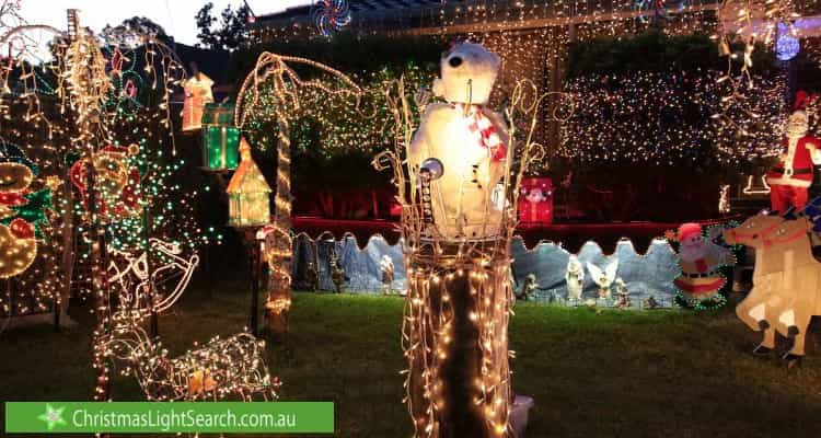 Christmas Light display at 11 Lebanon Crescent, Mulgrave