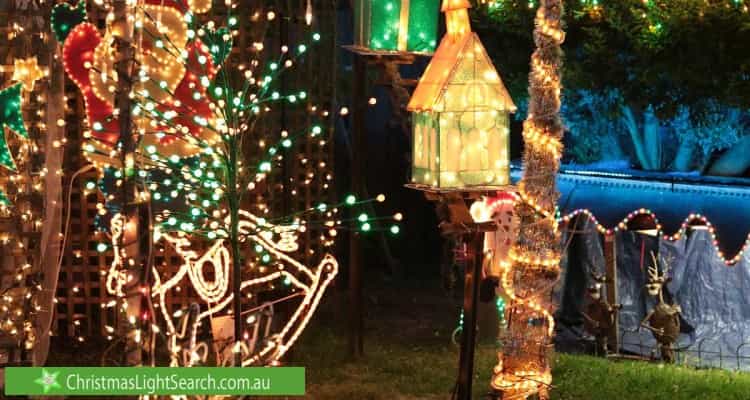 Christmas Light display at 11 Lebanon Crescent, Mulgrave