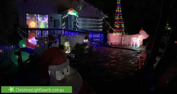 Christmas Light display at 1 Nara Road, Mitcham