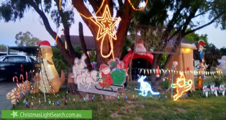 Christmas Light display at 3 Trident Close, West Busselton