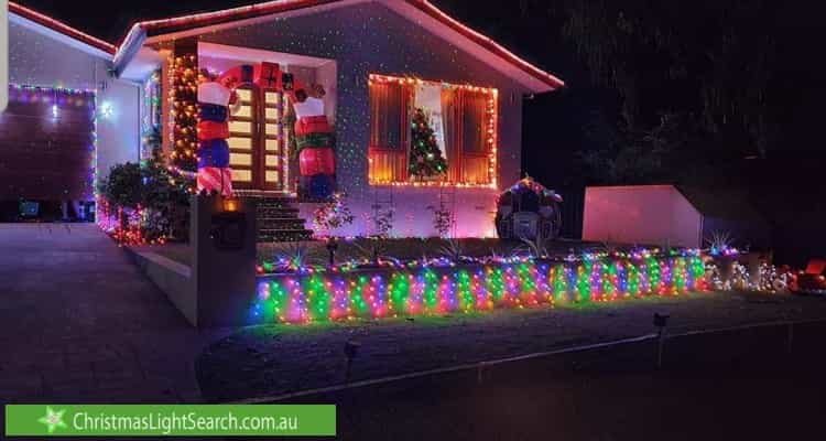 Christmas Light display at 4 Bertram Street, Fadden