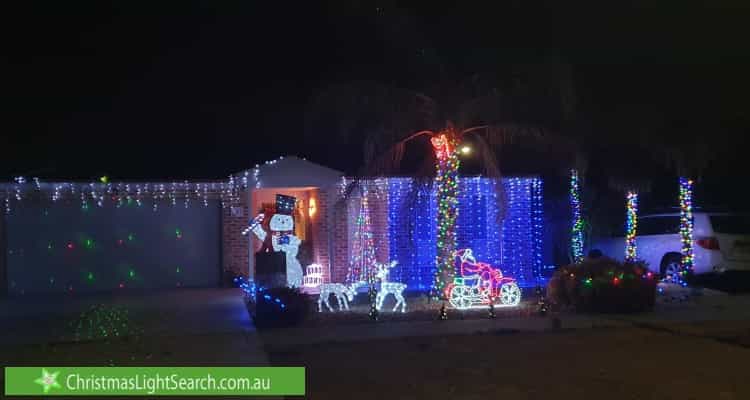Christmas Light display at 27 Haven Street, Harrison