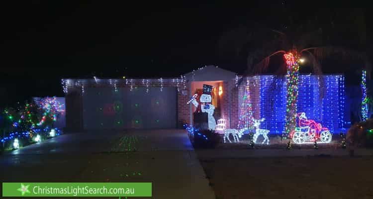 Christmas Light display at 27 Haven Street, Harrison