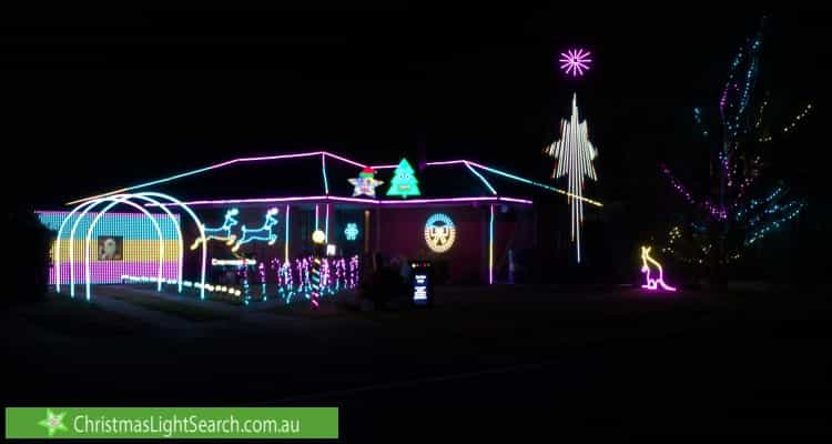 Christmas Light display at 8 Cassowary Close, Carrum Downs