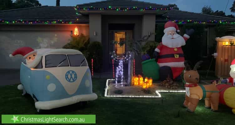 Christmas Light display at 53 Voltri Street, Cheltenham