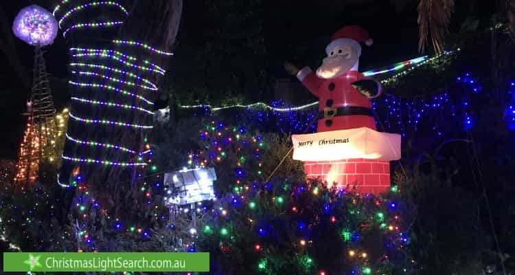 Christmas Light display at 48 Sunhill Road, Mount Waverley