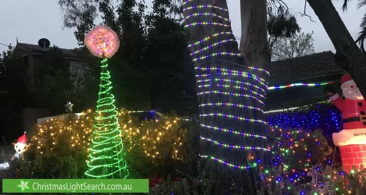 Christmas Light display at 48 Sunhill Road, Mount Waverley