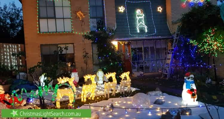 Christmas Light display at 7 Tracey Drive, Vermont South