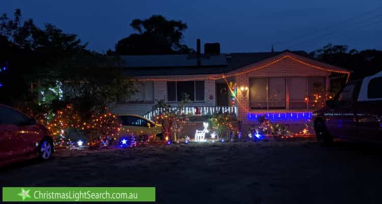 Christmas Light display at 26 Marlock Street, Rivett