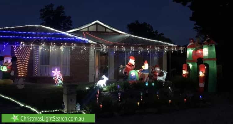 Christmas Light display at 23 Kurrua Grove, Dernancourt