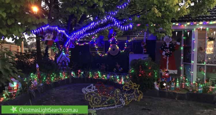 Christmas Light display at 52 Cappella Court, Glen Waverley