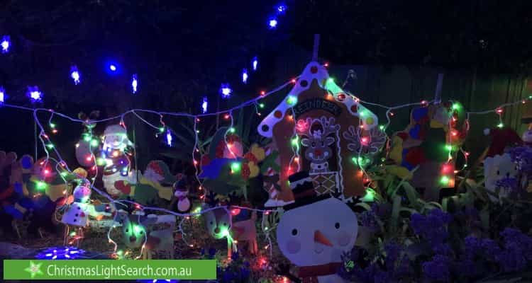 Christmas Light display at 52 Cappella Court, Glen Waverley