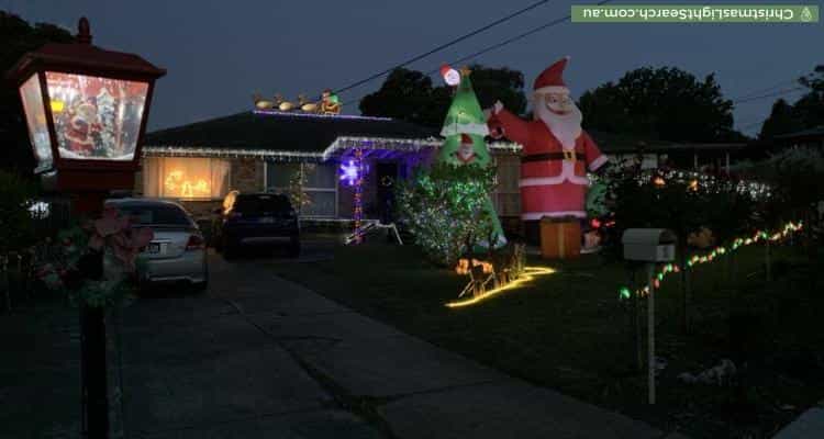 Christmas Light display at 1 Collings Court Collings Court, Mooroolbark