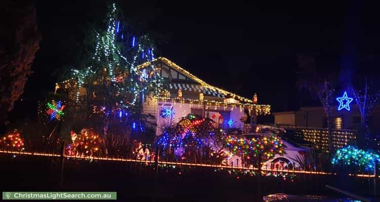 Christmas Light display at 6 Barina Road, Oak Park