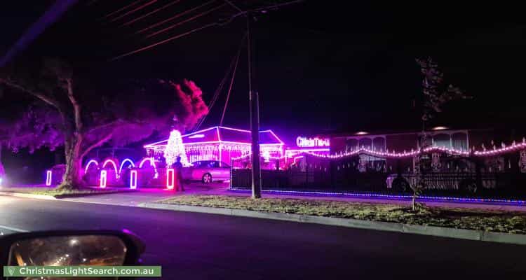 Christmas Light display at 108 Gillespie Road, Kings Park