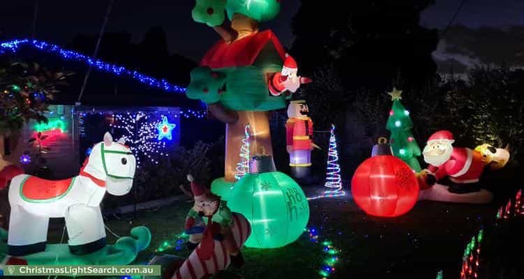 Christmas Light display at 36 Mareeba Crescent, Bayswater