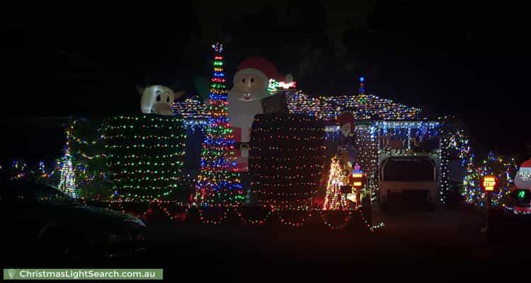 Christmas Light display at 59 Kareena Road, Miranda