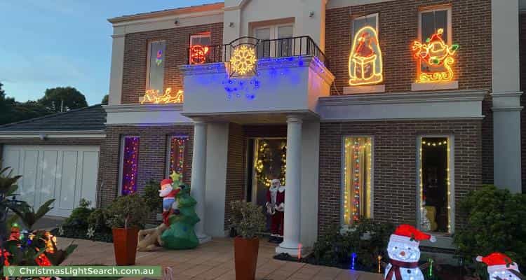 Christmas Light display at 11 Woodhouse Road, Doncaster East