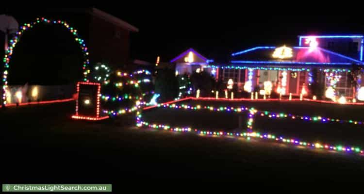 Christmas Light display at 6 Rollings Close, Rosebud