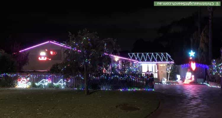 Christmas Light display at 14 Newbery Road, Wembley Downs