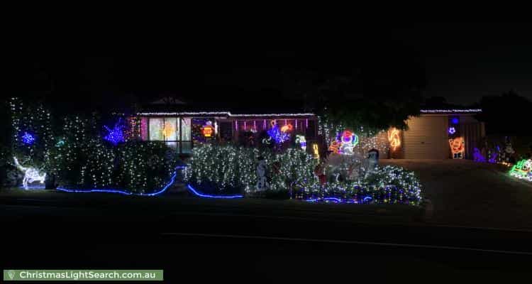 Christmas Light display at 14 Steve Lane, Woodcroft