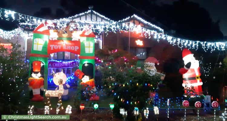 Christmas Light display at 17 Verbena Avenue, The Basin