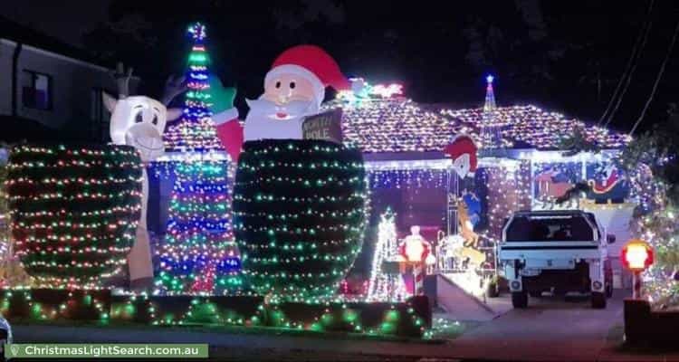 Christmas Light display at 59 Kareena Road, Miranda