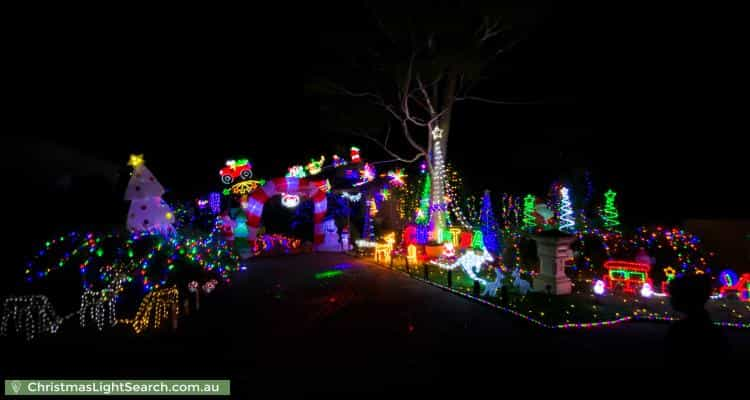 Christmas Light display at 9 Elura Court, Sheidow Park