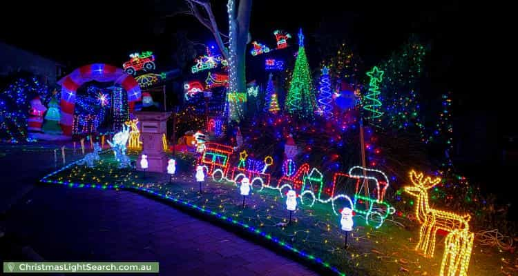 Christmas Light display at 9 Elura Court, Sheidow Park