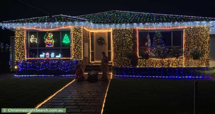 Christmas Light display at 15 Sutherland Avenue, Aspendale Gardens