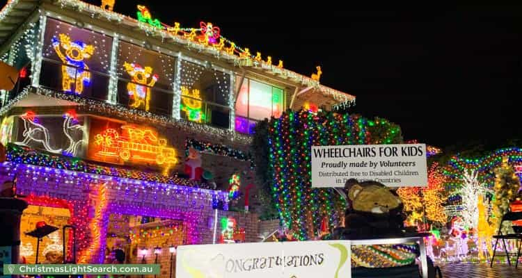 Christmas Light display at  Samson Court, Duncraig