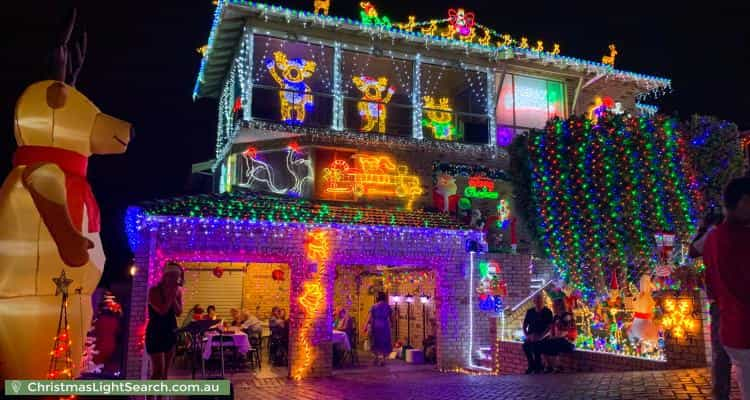 Christmas Light display at  Samson Court, Duncraig