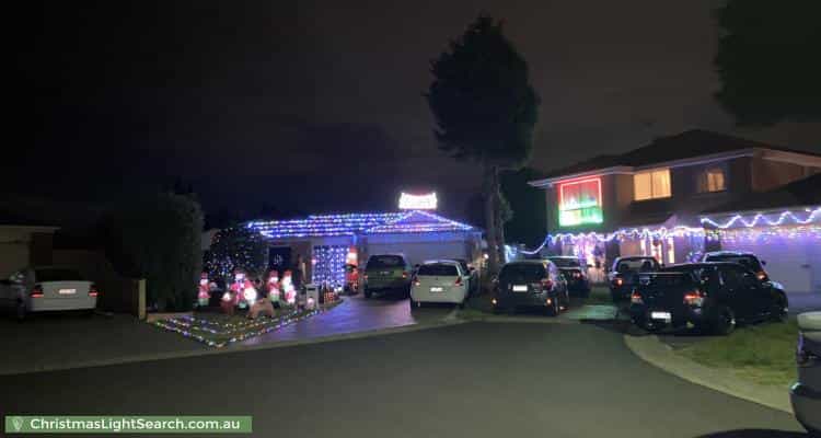 Christmas Light display at 5 Primrose Place, Epping