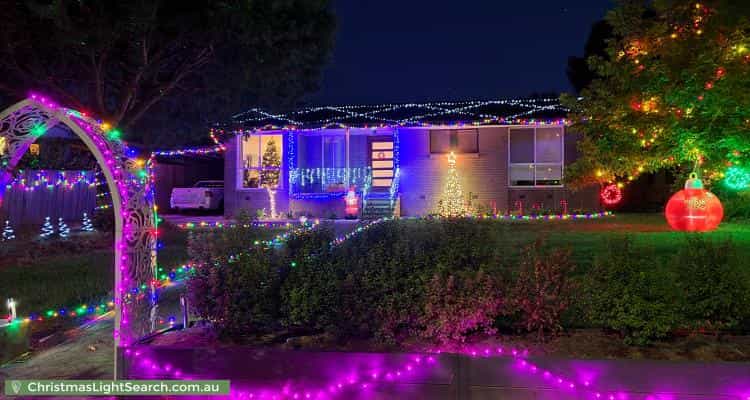 Christmas Light display at 24 Yambina Crescent, Waramanga