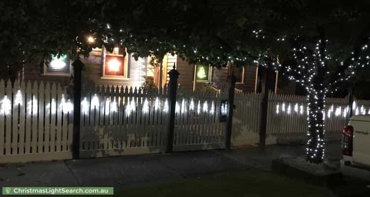 Christmas Light display at 23 Wilcox Street, Preston