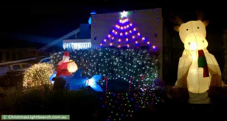 Christmas Light display at 19 Deucem Smith Street, Bonner