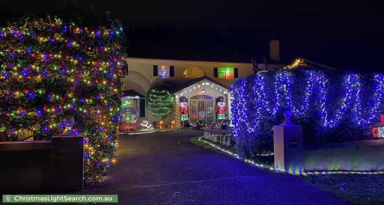 Christmas Light display at 22 Adelaide Avenue, East Lindfield