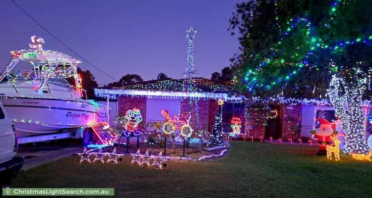 Christmas Light display at 10 Conway Grove, Heathridge