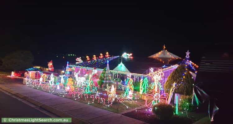 Christmas Light display at 6 Bechervaise Court, Greenwith