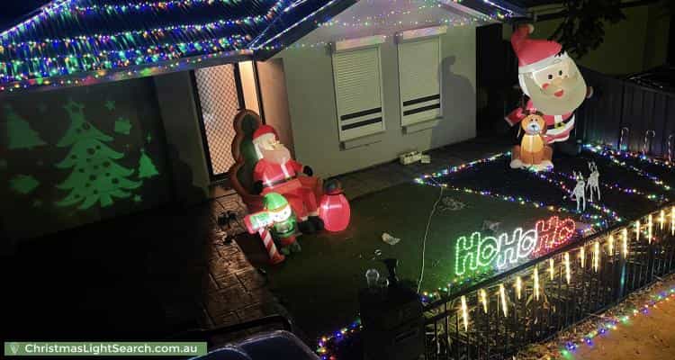 Christmas Light display at  Coonawarra Avenue, Andrews Farm