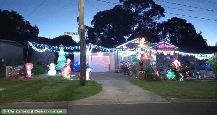 Christmas Light display at 17 Verbena Avenue, The Basin