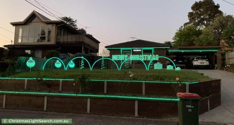Christmas Light display at 24 Blucher Street, Ferntree Gully