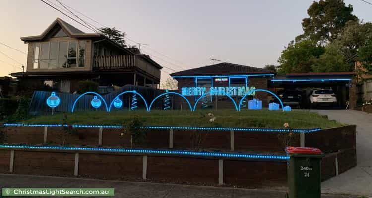Christmas Light display at 24 Blucher Street, Ferntree Gully