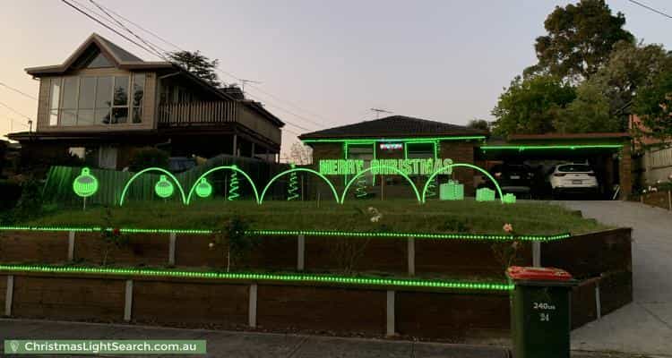 Christmas Light display at 24 Blucher Street, Ferntree Gully