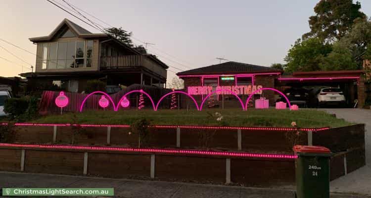 Christmas Light display at 24 Blucher Street, Ferntree Gully