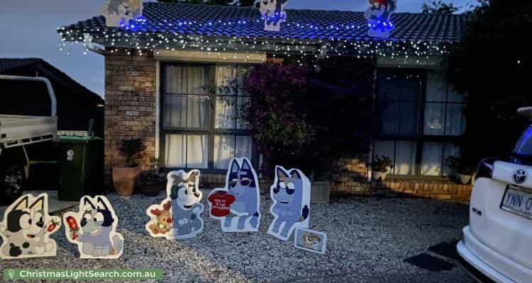 Christmas Light display at 5 Hooke Place, Charnwood