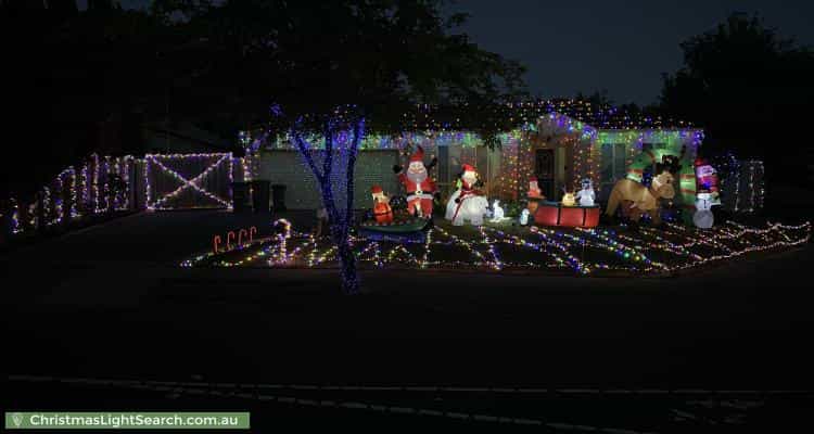 Christmas Light display at 2 Woods Point Drive, Beaconsfield