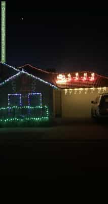 Christmas Light display at  Cascades Drive, Mawson Lakes